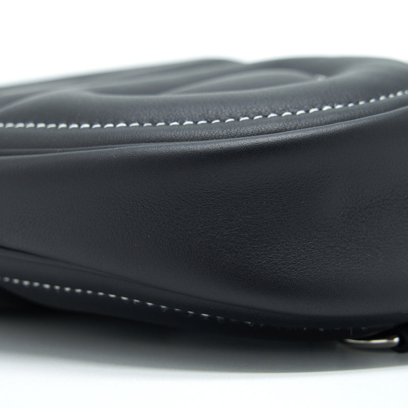 Hermes In The Loop Belt Bag Swift Black/ Blue Saphir SHW Stamp Z
