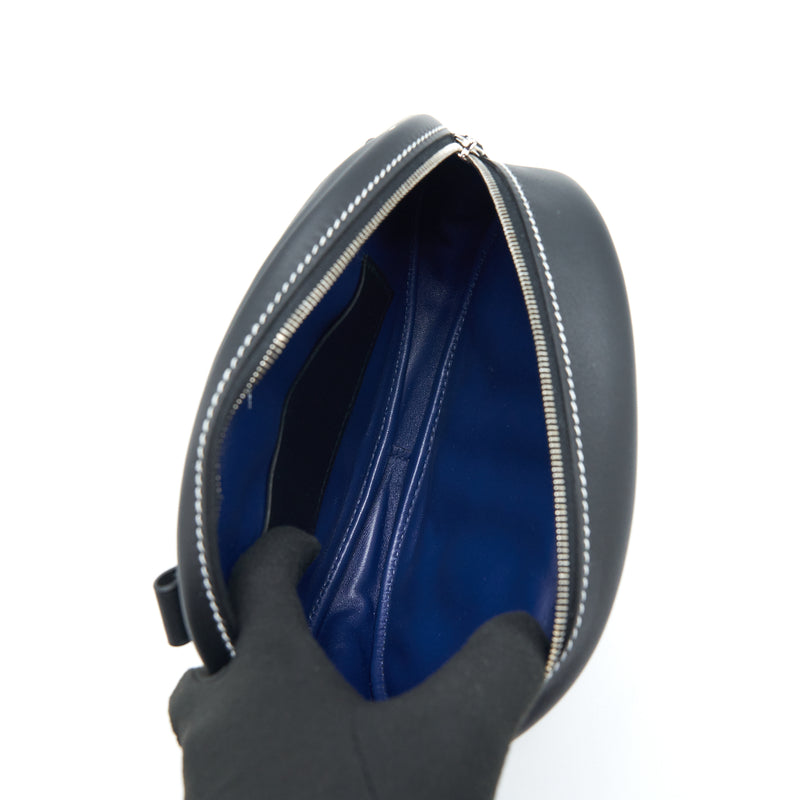 Hermes In The Loop Belt Bag Swift Black/ Blue Saphir SHW Stamp Z