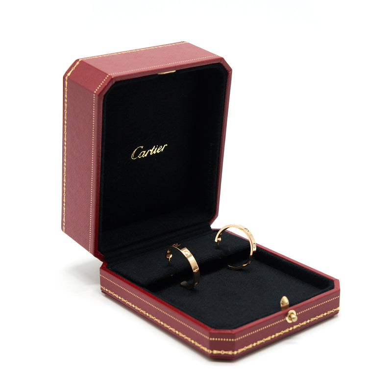 CARTIER LOVE EARRINGS ROSE GOLD WITH DIAMOND