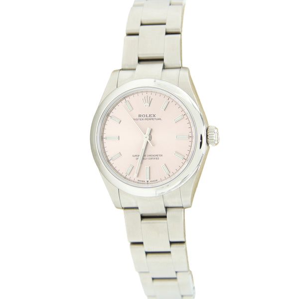 Rolex 31mm Oyster Perpetual With Pink Dial Oyster Bracelet 277200-0004
