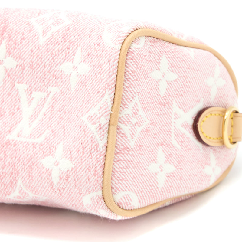 Louis Vuitton Nano Speedy Monogram Jacquard Denim Pink GHW (New Version)