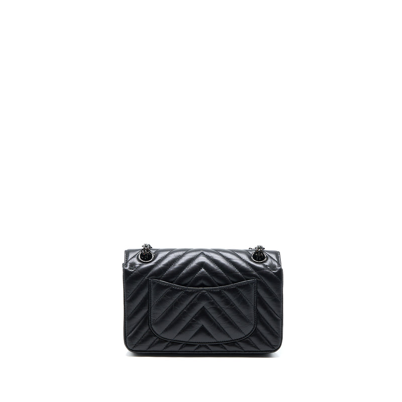 Chanel Mini 2.55 Reissue Chevron Calfskin So Black