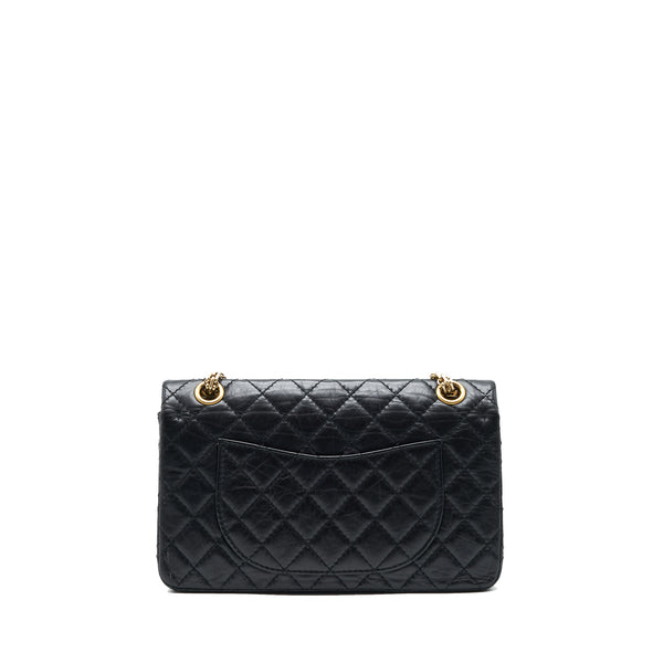 Chanel 2.55 225 Small reissue double flap bag aged Calfskin black GHW