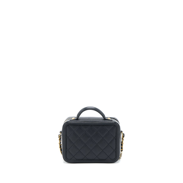 Chanel Filigree Vanity Case Caviar Black GHW