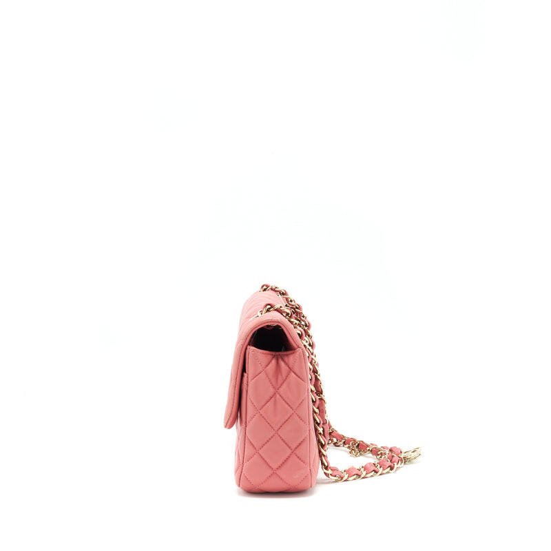 Chanel Limited charm Flap bag Lambskin pink LGHW