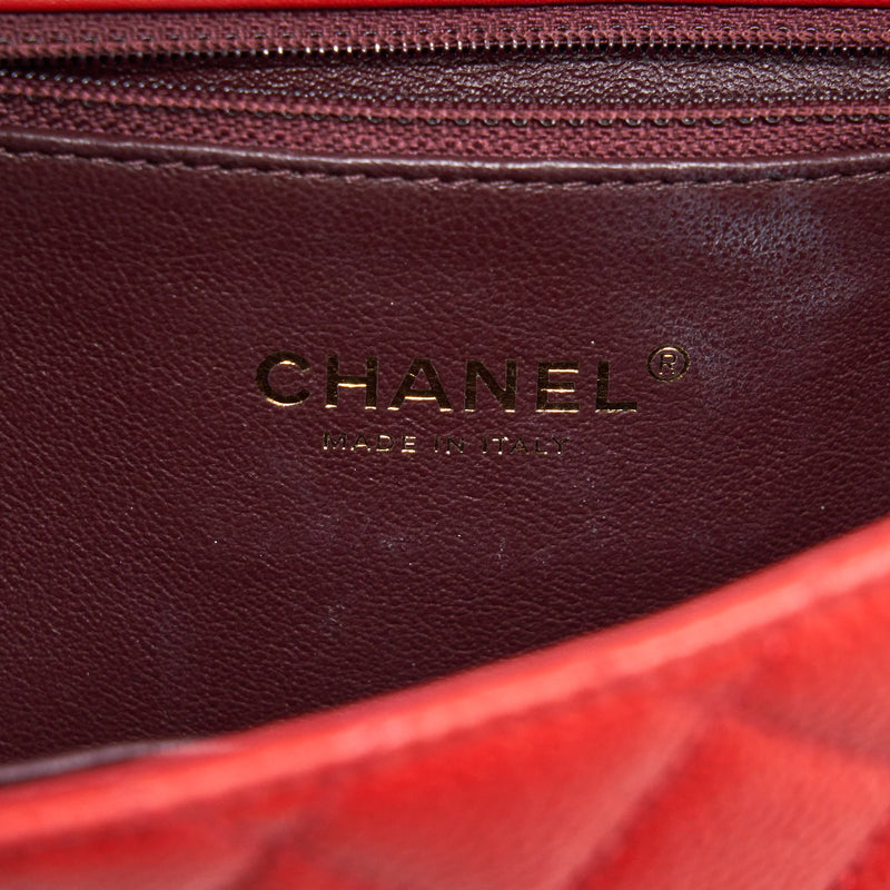 Chanel Filigree Flap Bag Caviar Red GHW