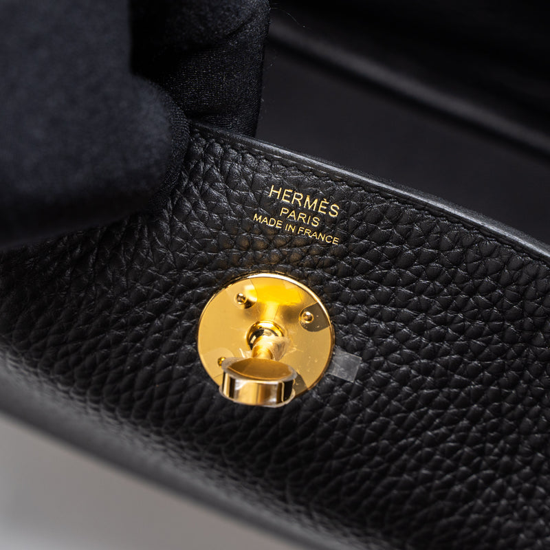 Hermes Lindy 26 Clemence Black GHW Stamp U
