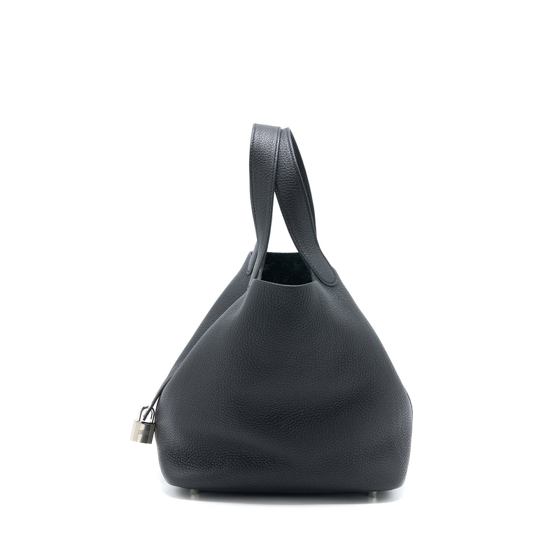 Hermes Picotin 22 Lock Bag Clemence Black SHW Stamp Y