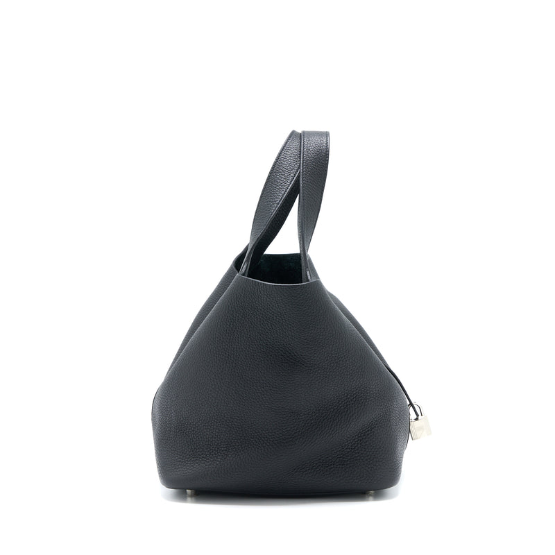 Hermes Picotin 22 Lock Bag Clemence Black SHW Stamp Y