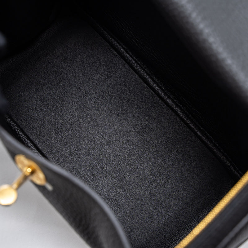 Hermes Lindy 26 Clemence Black GHW Stamp U