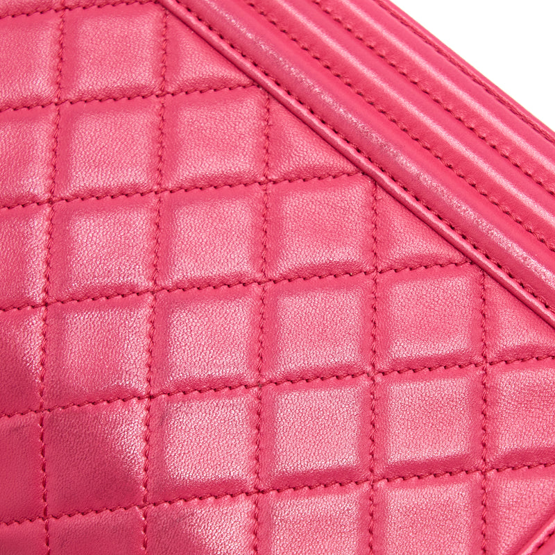 Chanel Medium Boy Bag Lambskin Pink GHW