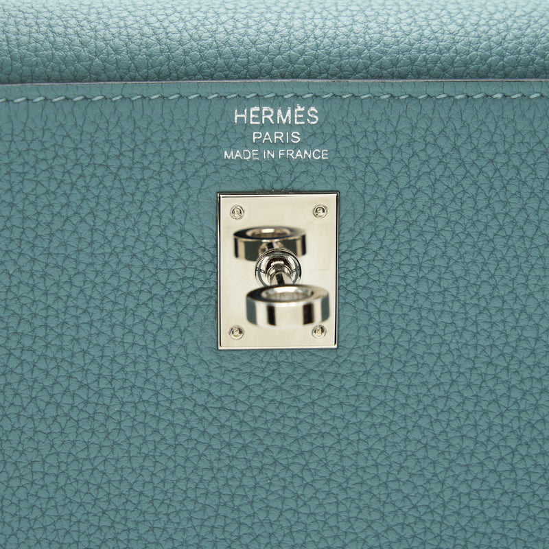 Hermes Kelly 25 Togo 7G Ciel SHW Stamp Y