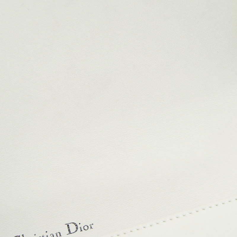 Dior Small Studded Diorama White With Black Hardware