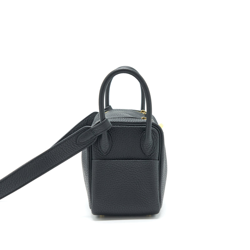 Hermes Mini Lindy Clemence Black GHW Stamp Z