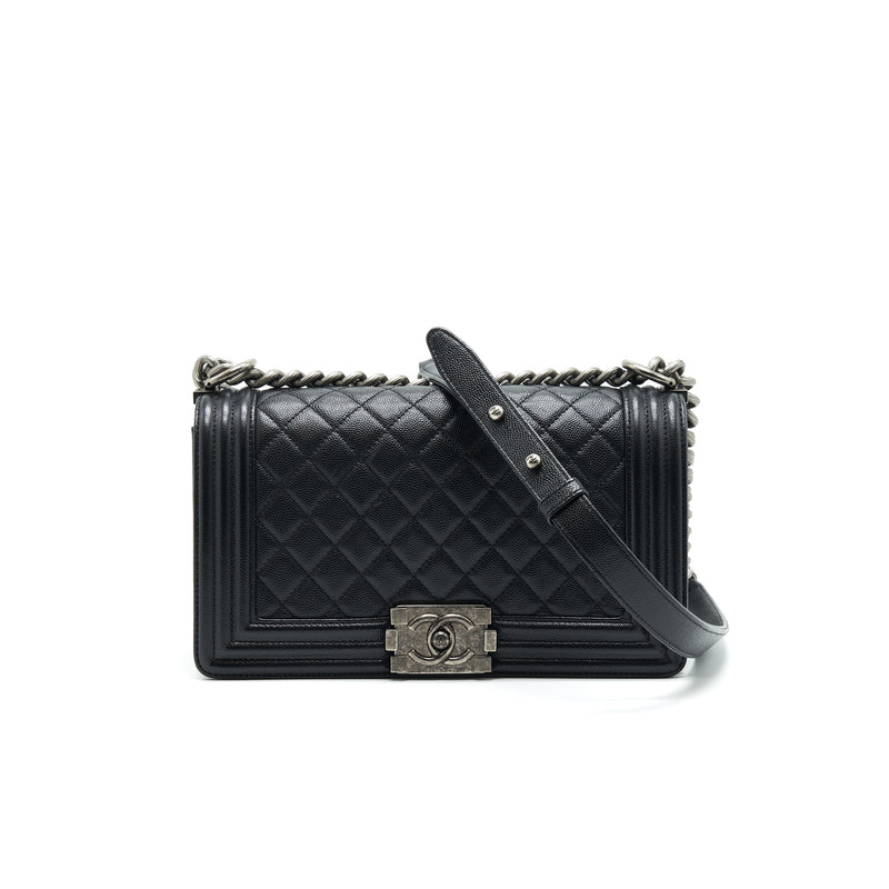 Chanel le boy on sale bag caviar leather