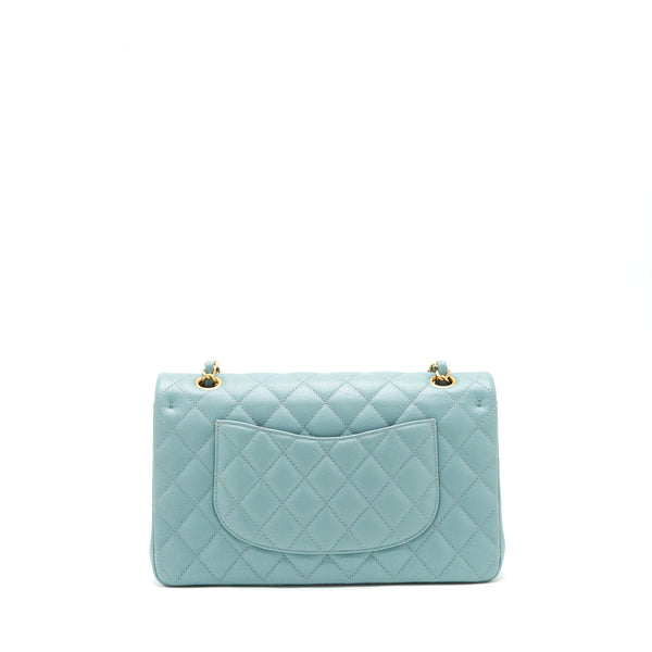 Chanel Classic double flap bag caviar Blue Brushed GHW