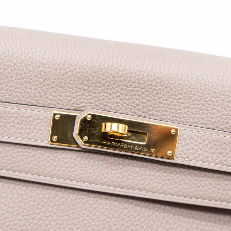Hermes Kelly 28 Togo M8 Gris Asphalte GHW Stamp A