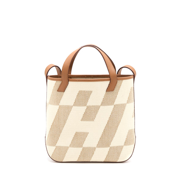 Hermes Cabas H En Biais 27 Bag Ecre-Naturel/Gold Stamp Z