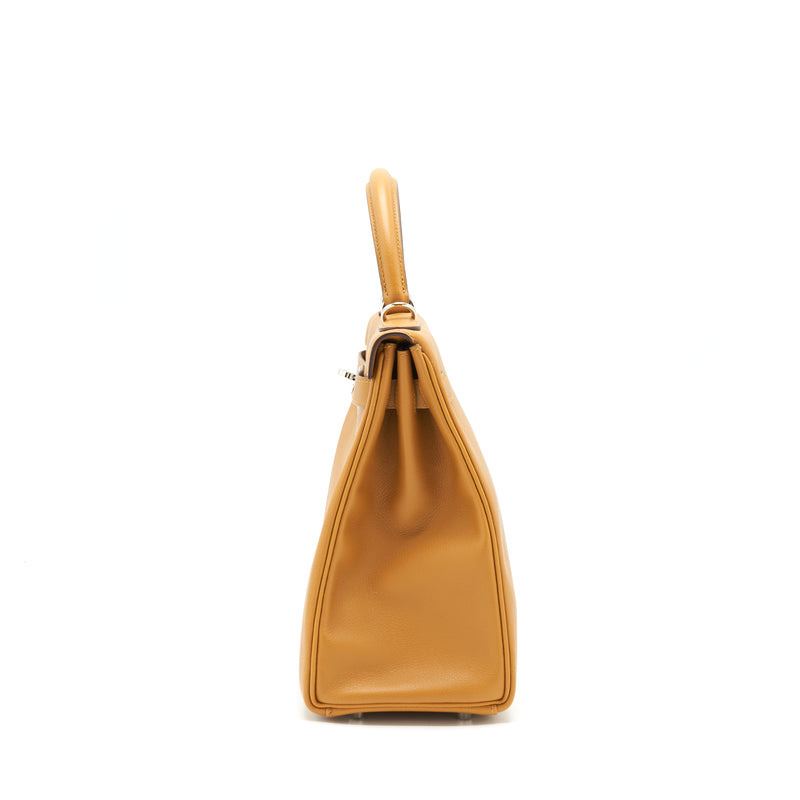 Hermes Kelly 32 Evercolor Caramel / Rose D'ete SHW stamp Y