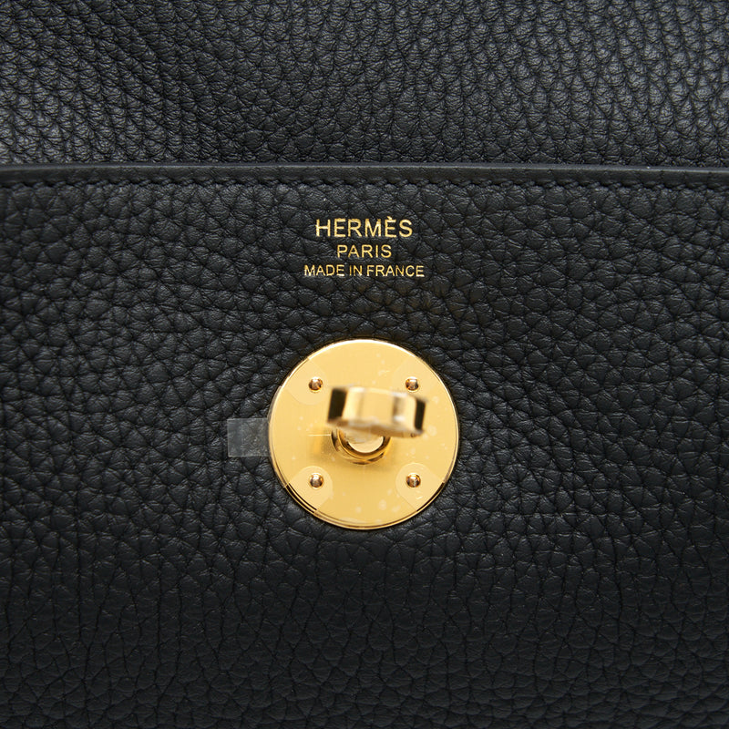 Hermes Lindy 26 Clemence Black GHW Stamp Z