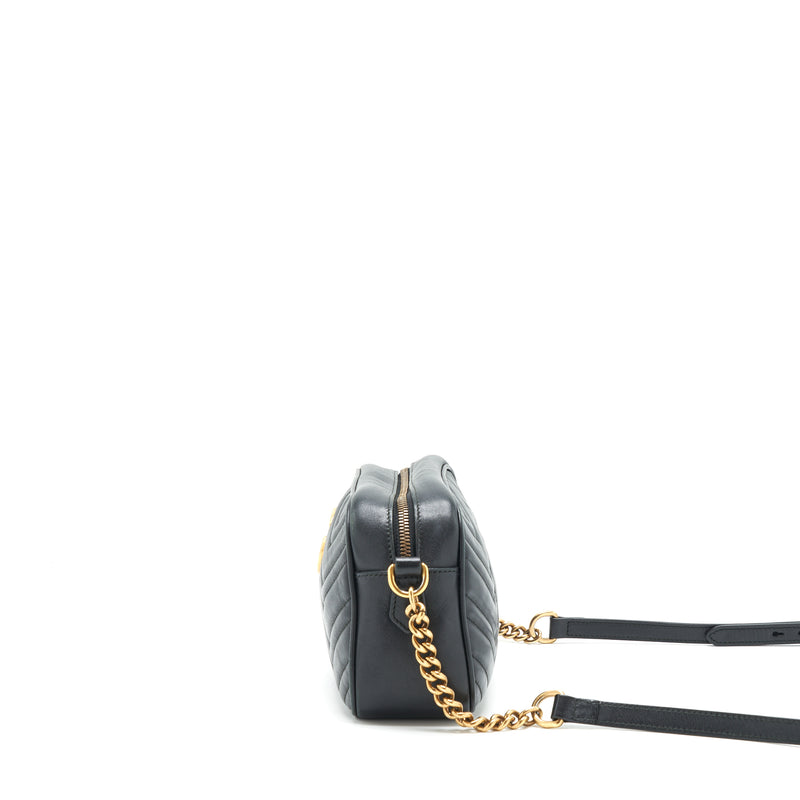 Gucci Marmont small matelasse shoulder bag black GHW