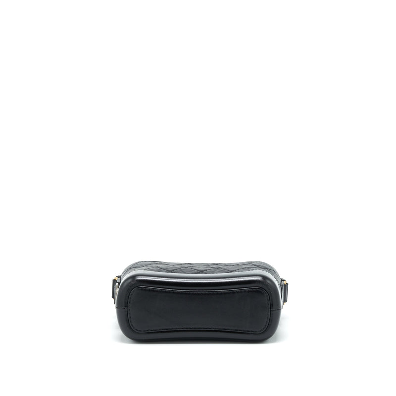 Chanel Small Gabrielle Hobo Bag Calfskin Black With Multicolour Hardware (Microchip)