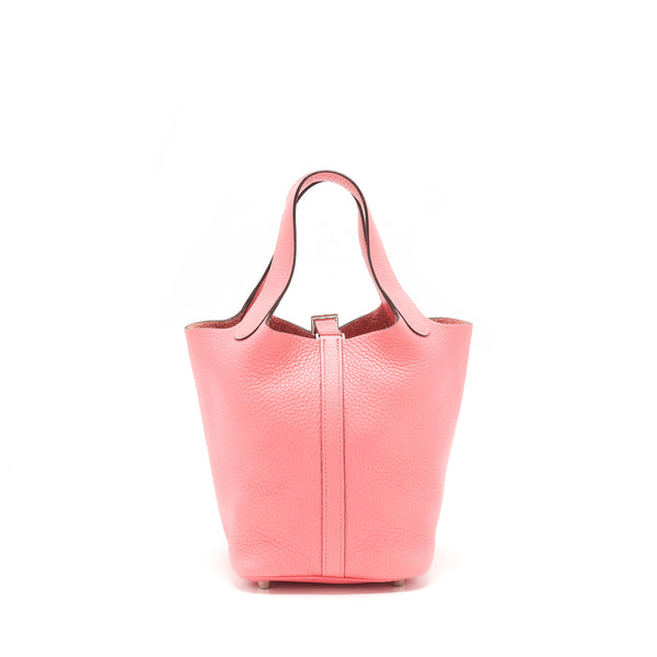 Hermes picotin 18 lock Bag Rose azalee SHW stamp A
