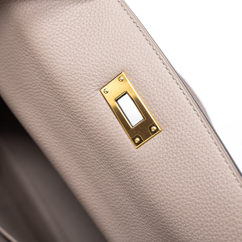 Hermes Kelly 28 Togo M8 Gris Asphalte GHW Stamp A