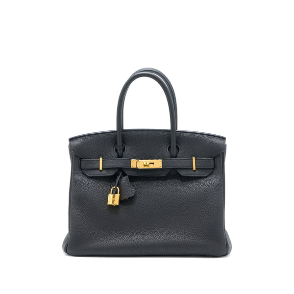 Hermes Birkin 30 Togo Black GHW Stamp T
