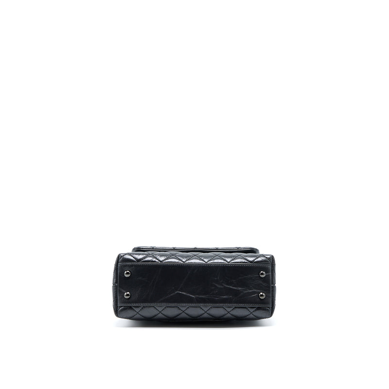 Chanel Small Coco Handle Aged Calfskin So Black With Black Hardware