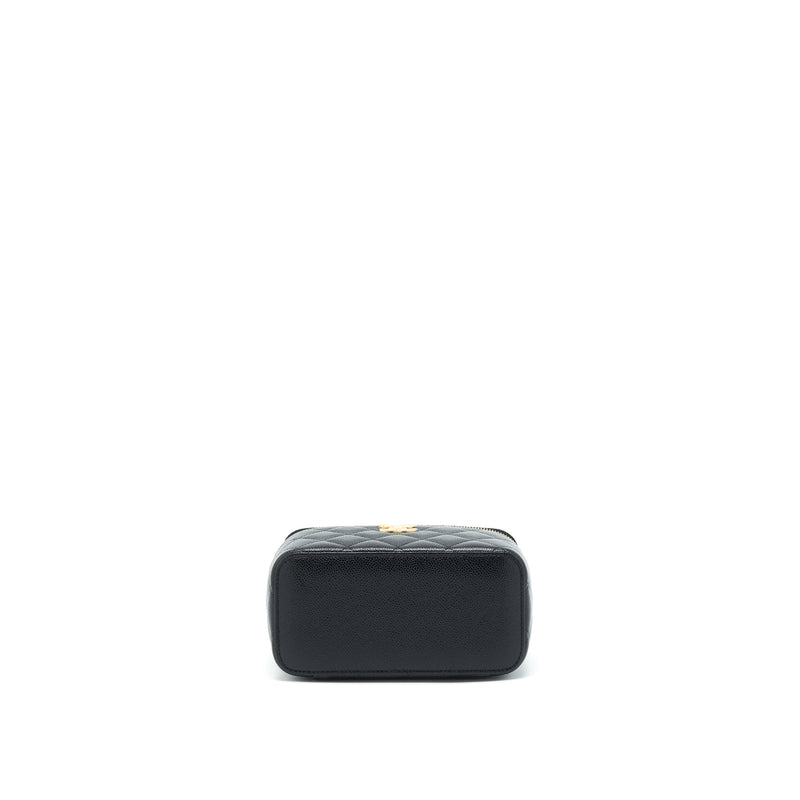 Chanel 22S Letter Top Handle Long Vanity Caviar Black GHW