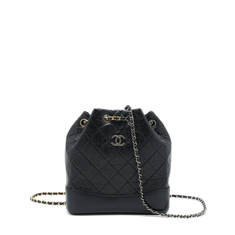 Chanel Small Gabrielle Backpack Calfskin Black With Multicolour Hardware (Microchip)