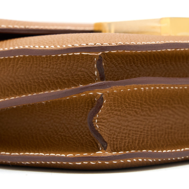 Hermes Constance Mini Epsom Gold GHW Stamp U (New Version)