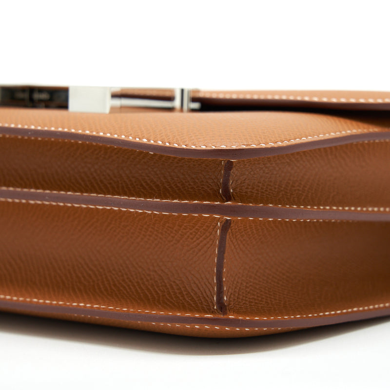 Hermes Mini Constance Epsom Gold SHW Stamp Z