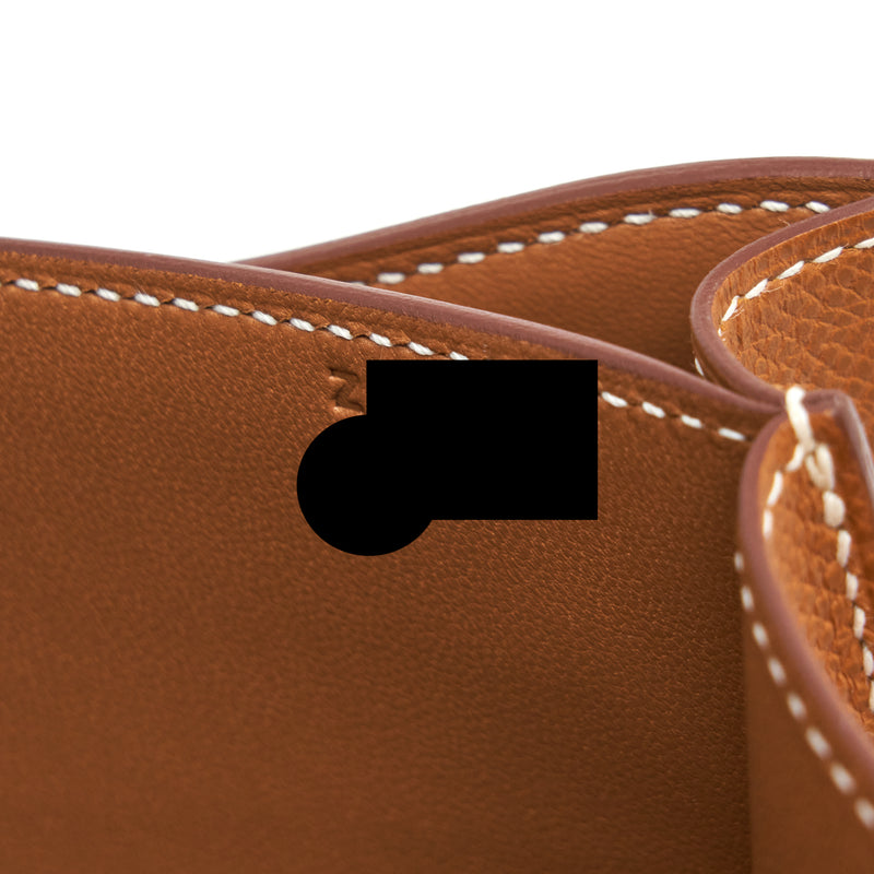 Hermes Mini Constance Epsom Gold SHW Stamp Z