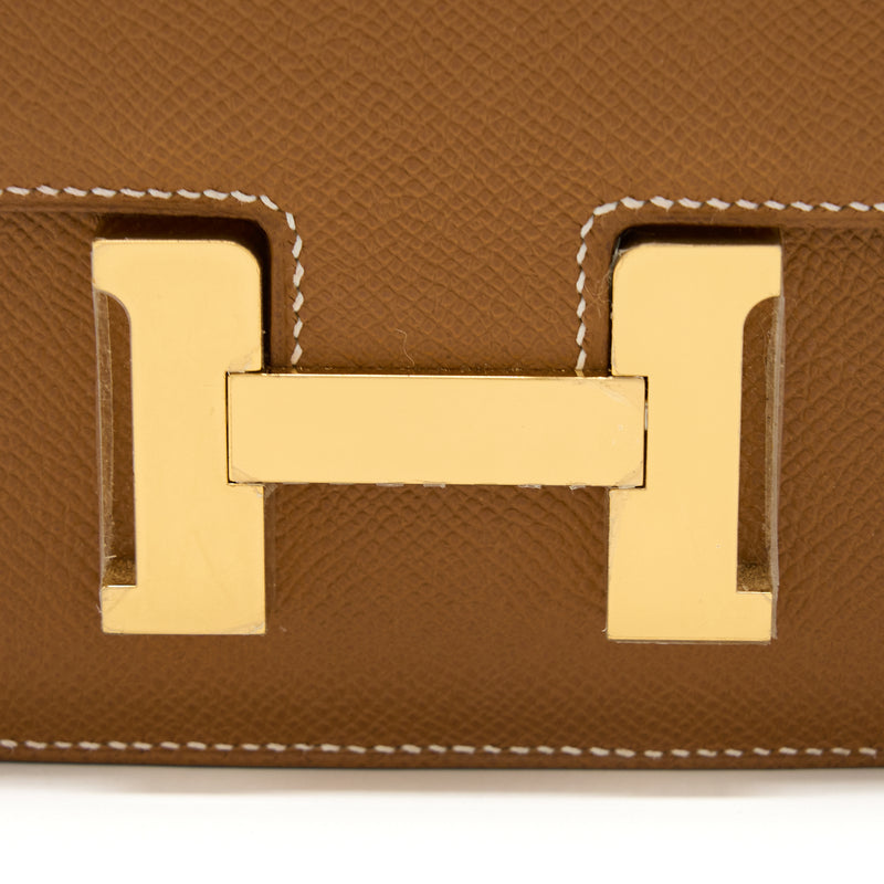 Hermes Constance Mini Epsom Gold GHW Stamp U (New Version)