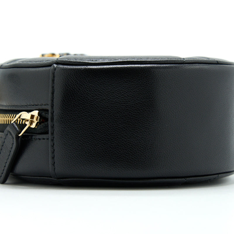 Chanel 19 Round Clutch With Chain Lambskin Gold/Silver Hardware