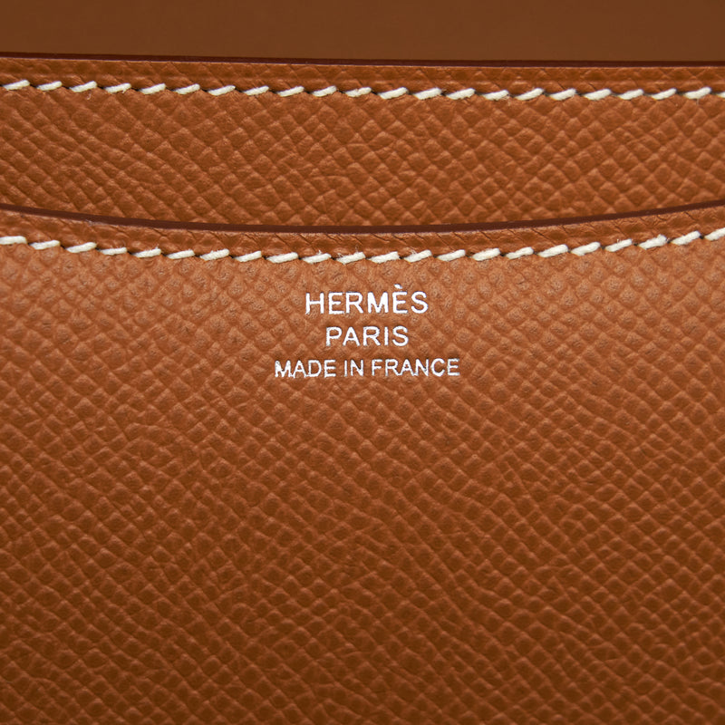 Hermes Mini Constance Epsom Gold SHW Stamp Z