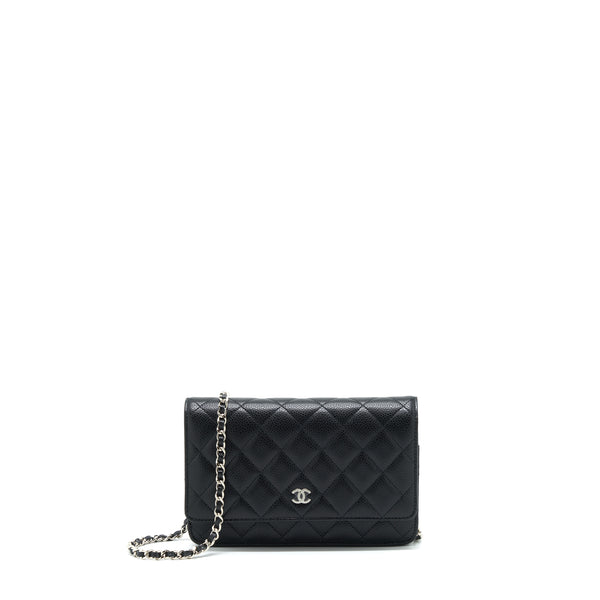 Chanel Classic Wallet On Chain Caviar Black SHW (Microchip)