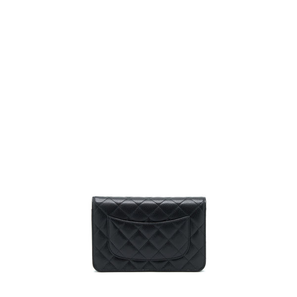 Chanel Classic Wallet On Chain Caviar Black SHW (Microchip)