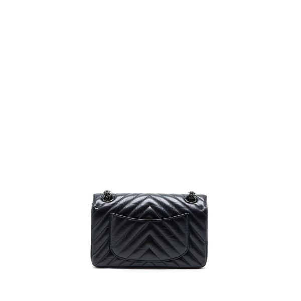 Chanel Mini Reissue 2.55 Flap Bag Chevron Aged Calfskin So Black