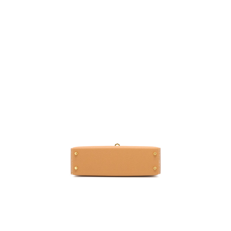 Hermes Mini Kelly II 20cm Epsom Gold GHW Stamp U