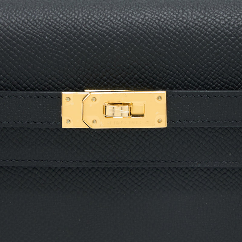 Hermes Kelly To Go Epsom Black GHW Stamp U