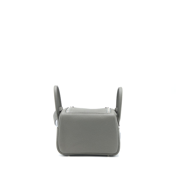Hermes Mini Lindy Clemence 0L Gris Meyer SHW Stamp U