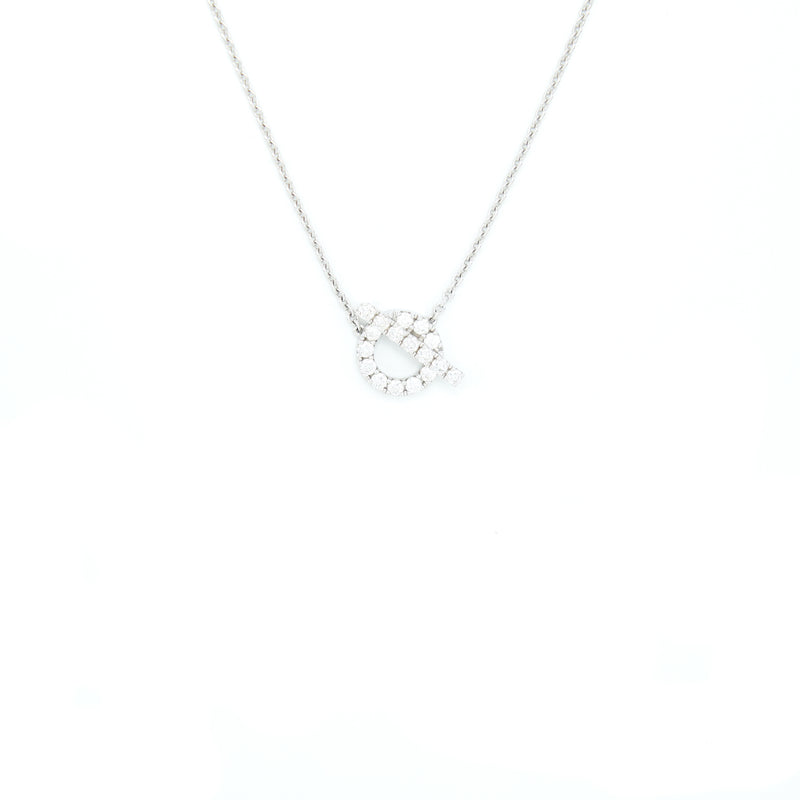 Hermes Finesse Necklace White Gold With Diamonds