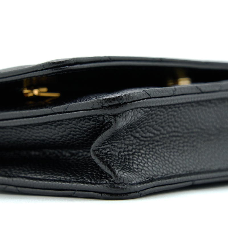 Chanel Classic Wallet On Chain Caviar Black GHW (Microchip)