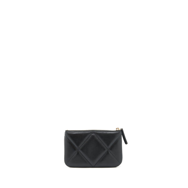 Chanel 19 Mini Pouch Lambskin Black GHW