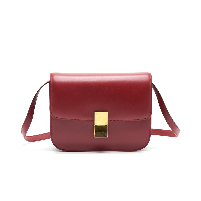 Celine Medium Classic Bag Red with GHW