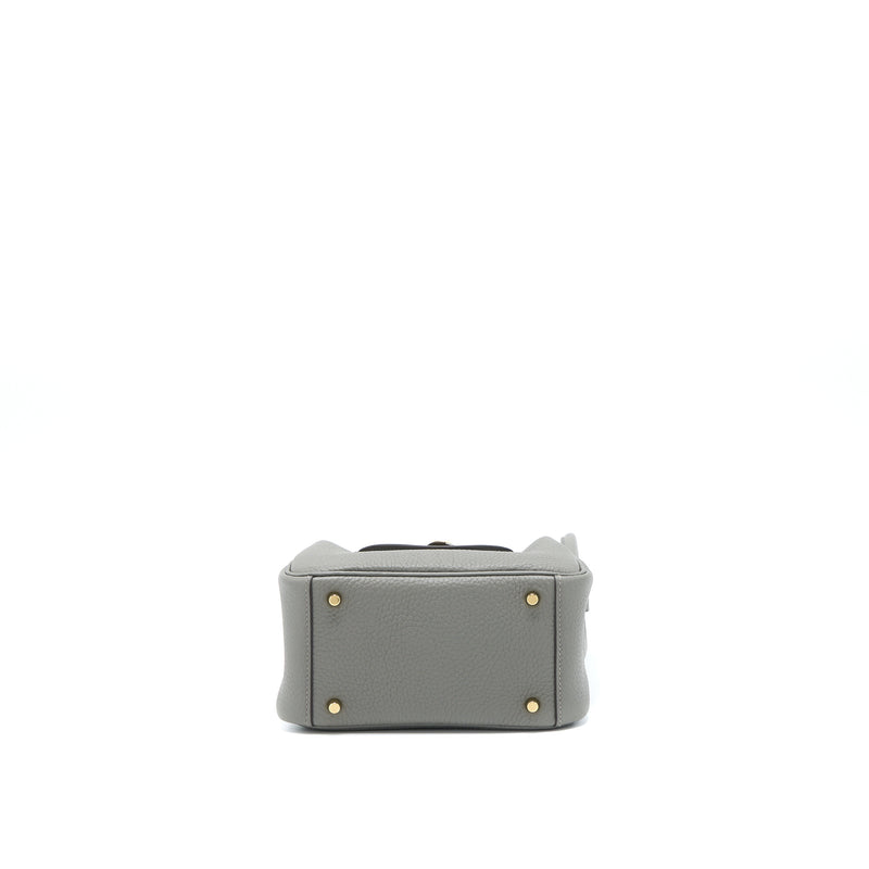 Hermes Mini Lindy Clemence 0L Gris Meyer GHW Stamp U