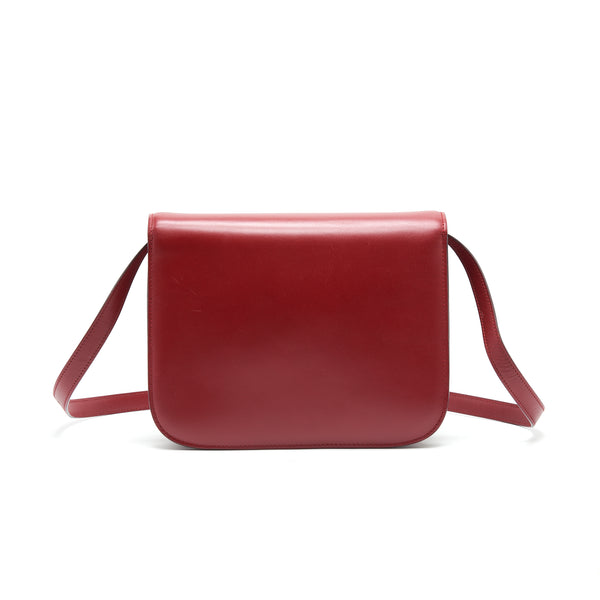 Celine Medium Classic Bag Red with GHW